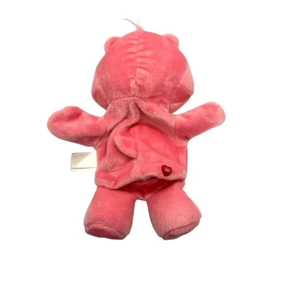 Vintage 2003 Pink Care Bears Love-a-Lot Bear Plush Hand Puppet 9” by Play Along - Picture 2 of 8